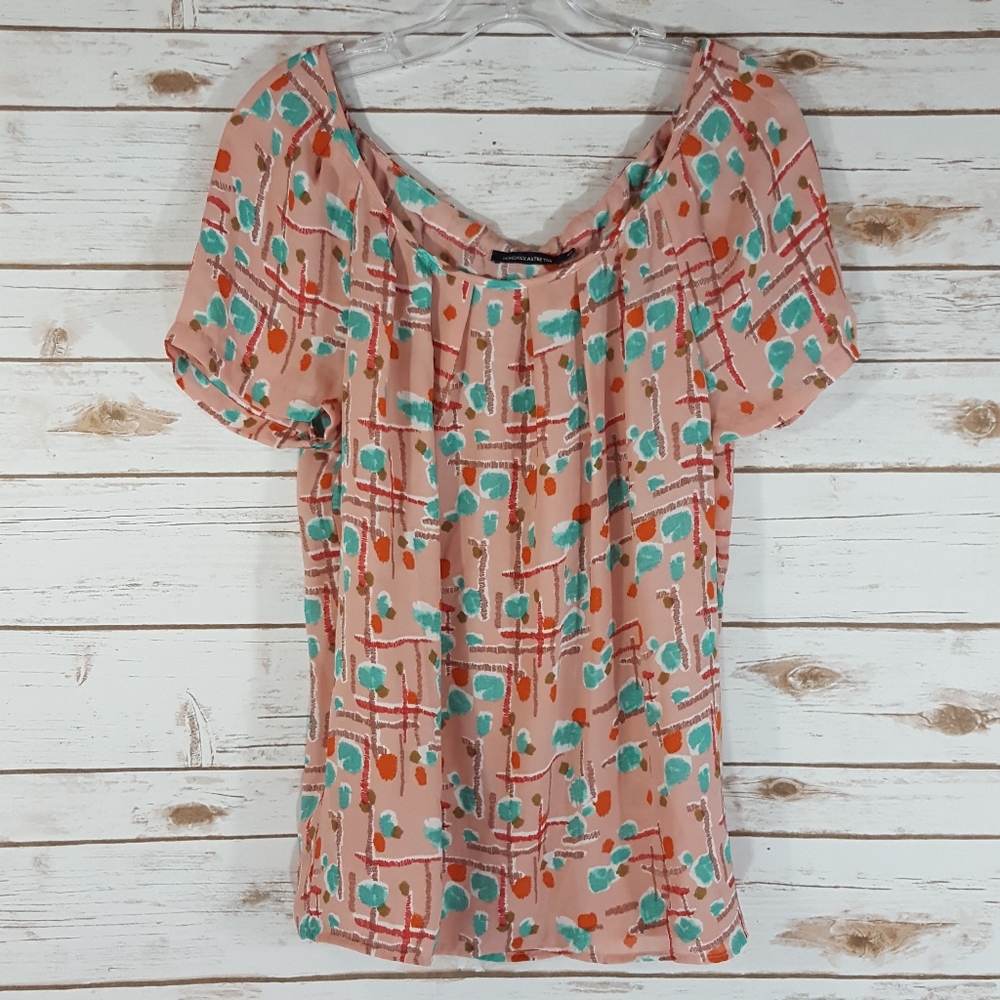 ❤ Monoprix Autre Ton | Pink French Tie Back Blouse